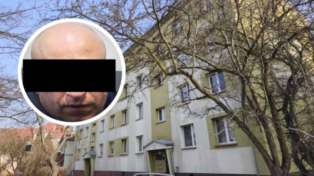 Jest areszt dla nożownika z Legnicy, który ranił dwie osoby. Jedna z nich zmarła. Zaatakował w odwecie? - 41-letni Krzysztof P. usłyszał zarzuty. Fot. Karolina Bieniek/Policja w Legnicy