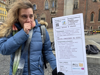 Happening Atak Kaszlu. Na Rynku wypisywali &bdquo;recepty&rdquo; na czyste powietrze