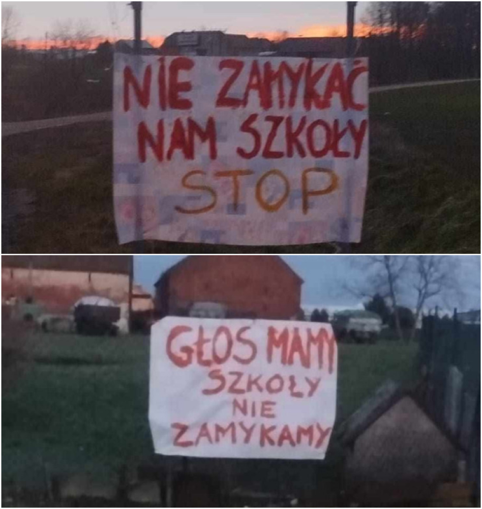 "Moje dziecko jest w rozpaczy". Gmina Chojnów chce zlikwidować szkołę w Budziwojowie. Rodzice protestują - Rodzice protestują przeciwko zamknięciu szkoły w Budziwojowie. Fot: archiwum prywatne Rodziców