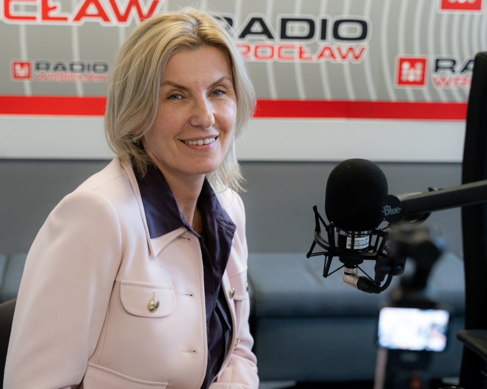 Renata Granowska: Chcę, by w miejscu "dziury Solorza" powstała hala widowiskowo-sportowa dla 25 tysięcy osób - Renata Granowska, wiceprezydent Wrocławia w studiu Radia Wrocław. Fot: Radio Wrocław