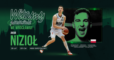 Zmiany w koszykarskim Śląsku. Wr&oacute;cił Jakub Nizioł, odszedł Adrian Bogucki