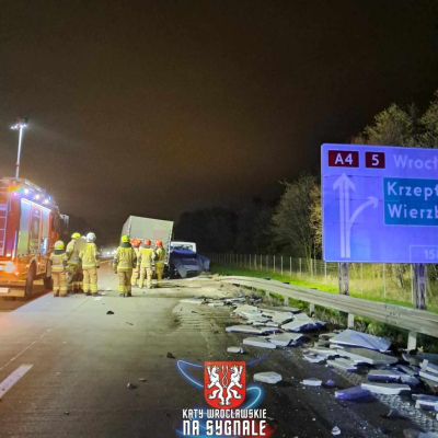 Śmiertelny wypadek na A4. Autostrada w stronę Wrocławia zablokowana - 2