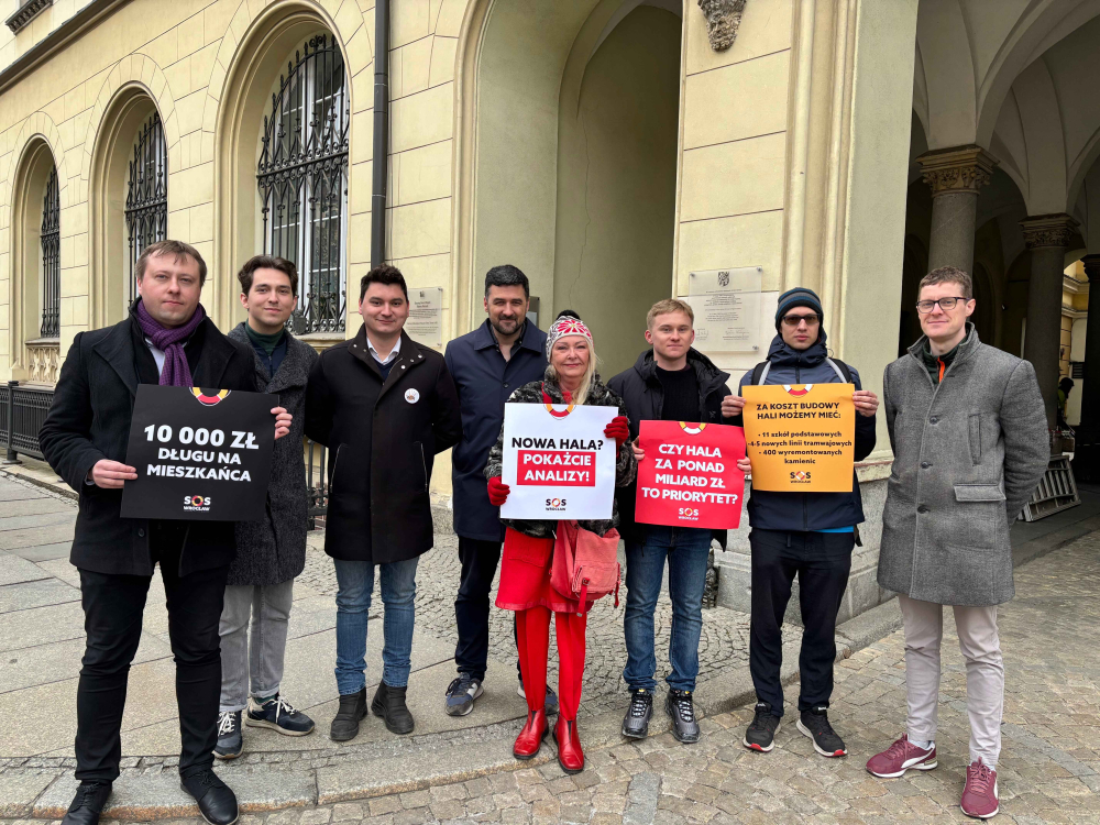 SOS Wrocław krytykuje pomysł budowy hali widowiskowej. Jej powstanie zapowiedziała wiceprezydent Granowska - Przedstawiciele stowarzyszenia SOS Wrocław krytykują pomysł budowy hali widowiskowo-sportowej. Fot: Joanna Jaros/ Radio Wrocław