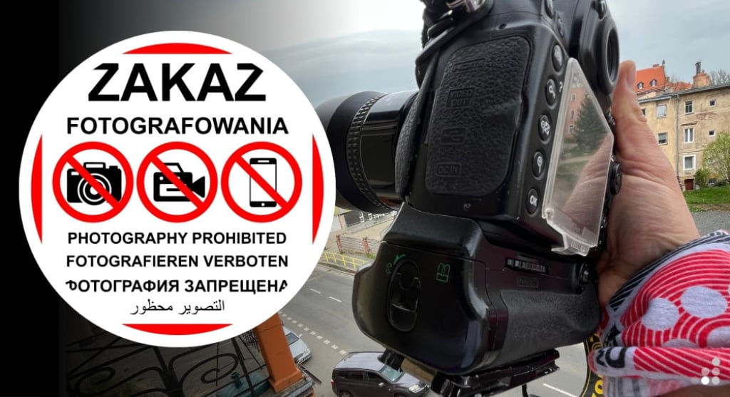 Grzywna, a nawet areszt za... zrobienie zdjęcia. W życie wchodzi nowy przepis - W nocy z 17 na 18 kwietnia na 25 tysiącach miejsc mają się pojawić tabliczki z napisem "zakaz fotografowania". Fot. Maciej Ryłkiewicz