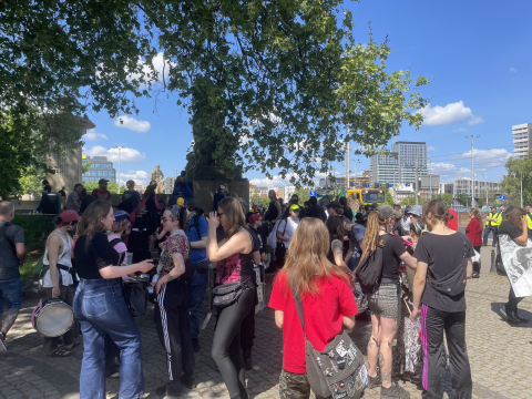 Demonstracja na ulicach Wrocławia - "Walka klas trwa". Data nie jest przypadkowa - 3