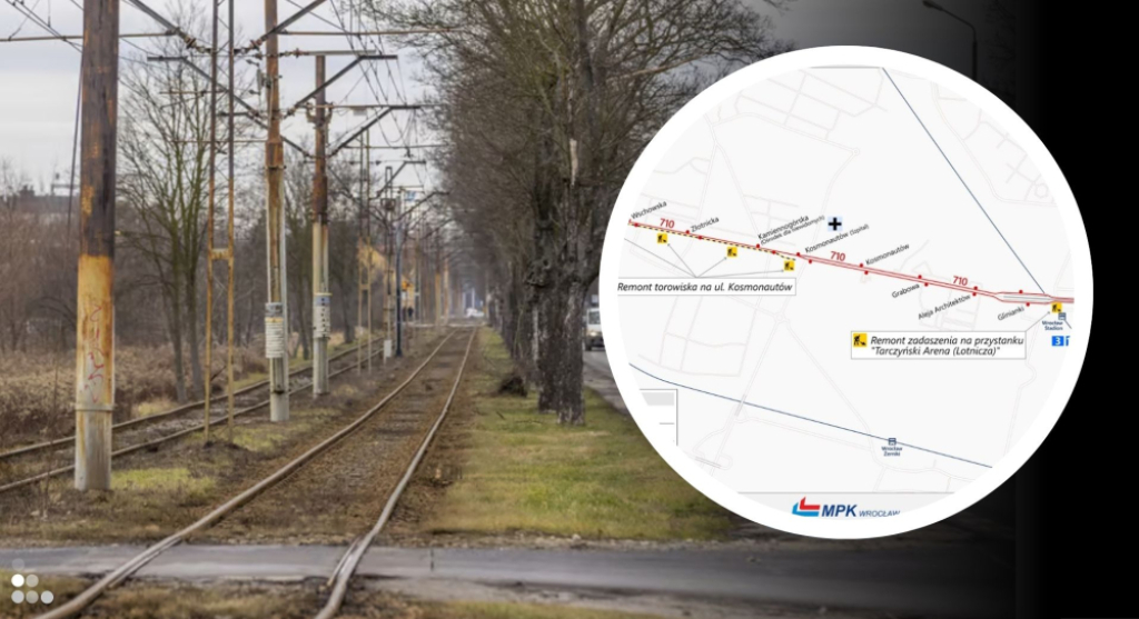 Wakacje bez tramwaju na Leśnicę. Wiemy, jak często będzie kursować komunikacja zastępcza - Trzy miesiące potrwa remont torowiska na ulicy Kosmonautów. Fot. Tomasz Hołod (wroclaw.pl) / MPK Wrocław (Facebook)