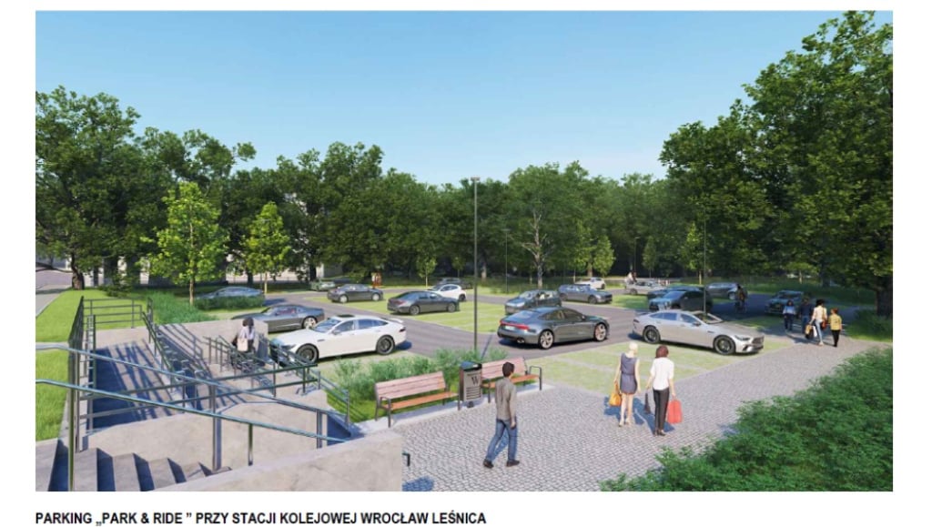 Parking typu Park & Ride powstanie we wrocławskiej Leśnicy. Ogłoszono przetarg na budowę inwestycji - Parking typu Park and Ride we wrocławskiej Leśnicy. Fot: Wrocławskie Inwestycje