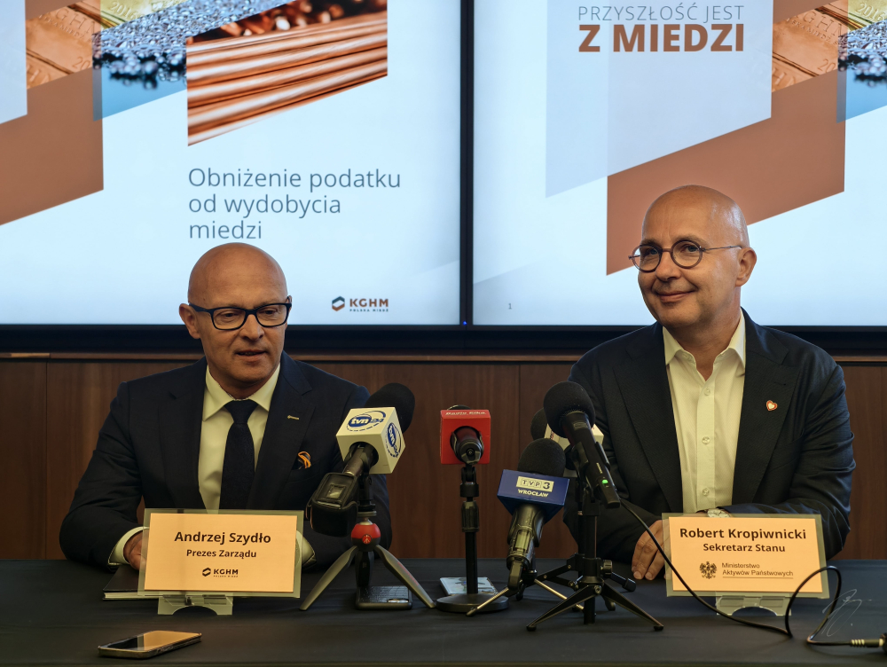 Zarząd KGHM: Zmiany w podatku miedziowym to skok naprzód. Oznaczają między innymi nowe miejsca pracy - Zapowiedziane przez rząd zmiany w sposobie naliczania podatku miedziowego to skok naprzód - zapewnia zarząd KGHM. Fot. Karolina Bieniek