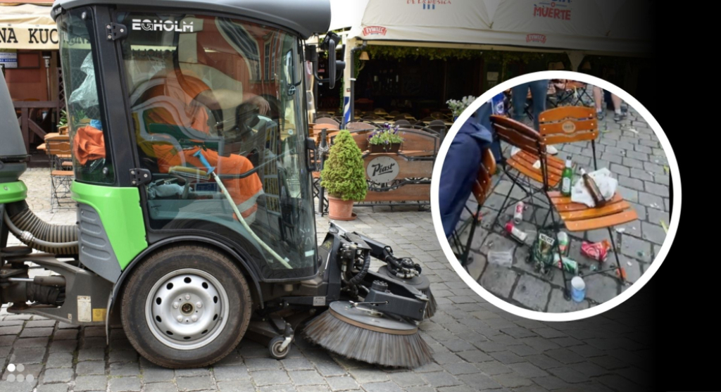 Kto sprząta wrocławski Rynek po kibicach? Mnóstwo śmieci na Starym Mieście - Kto sprząta wrocławski Rynek po kibicach? Fot. Mirosława Kuczkowska/Dawid Dettlaff