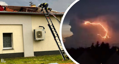 Grad, powalone drzewa i zalane budynki po burzach. Intensywna noc strażak&oacute;w, setki os&oacute;b bez prądu