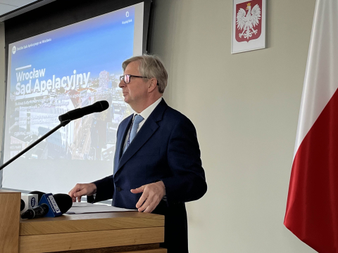 Uroczyste otwarcie wrocławskiego sądu apelacyjnego. Wśród zaproszonych był minister sprawiedliwości Adam Bodnar - 0