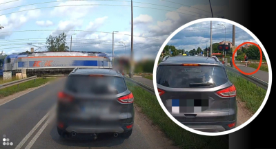 Zamknięte rogatki, nadjeżdżający pociąg i... słuchawki na uszach. Centymetry dzieliły 37-latka od tragedii