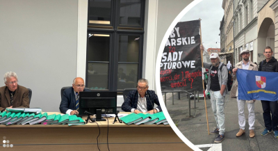Kolejna rozprawa przeciwko medykom, kt&oacute;rzy podpisali "List stu". Przed sądem byli też protestujący