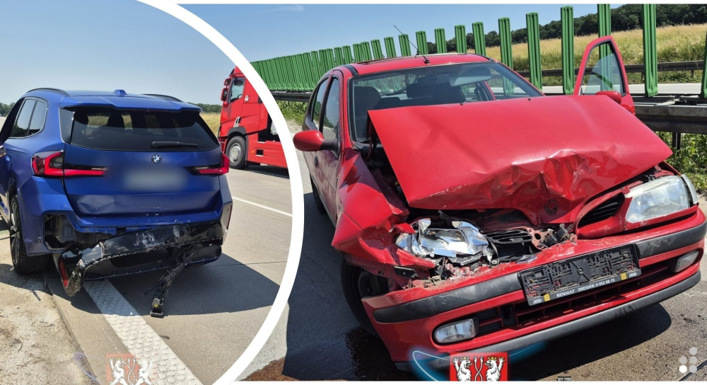 Duże utrudnienia dla kierowców na A4! Zderzenie dwóch samochodów, ogromne korki w kierunku Legnicy - Do kolizji doszło na 140 kilometrze autostrady A4. Fot: Kąty Wrocławskie na sygnale (Wojciech Bagiński Pomoc Drogowa Kąty Wrocławskie)