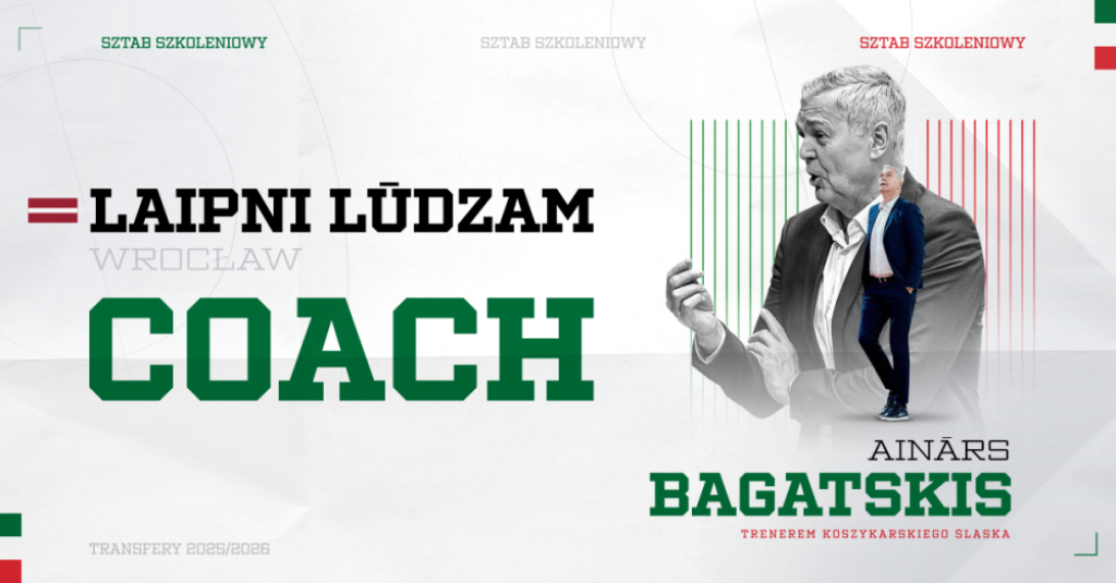 Ainars Bagatskis nowym trenerem koszykarskiego Śląska - Koszykarze Śląska mają nowego trenera. Fot. wks-slask.eu