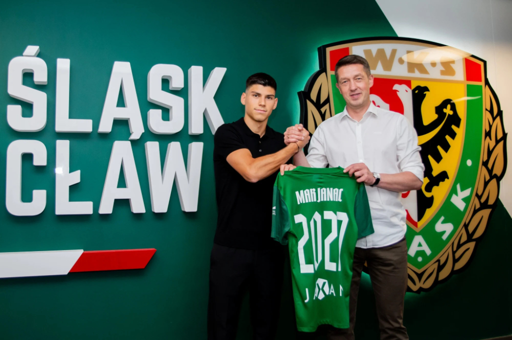 Luka Marjanac piłkarzem Śląska Wrocław - Śląsk wzmacnia się na kolejny sezon. Fot. slaskwroclaw.pl