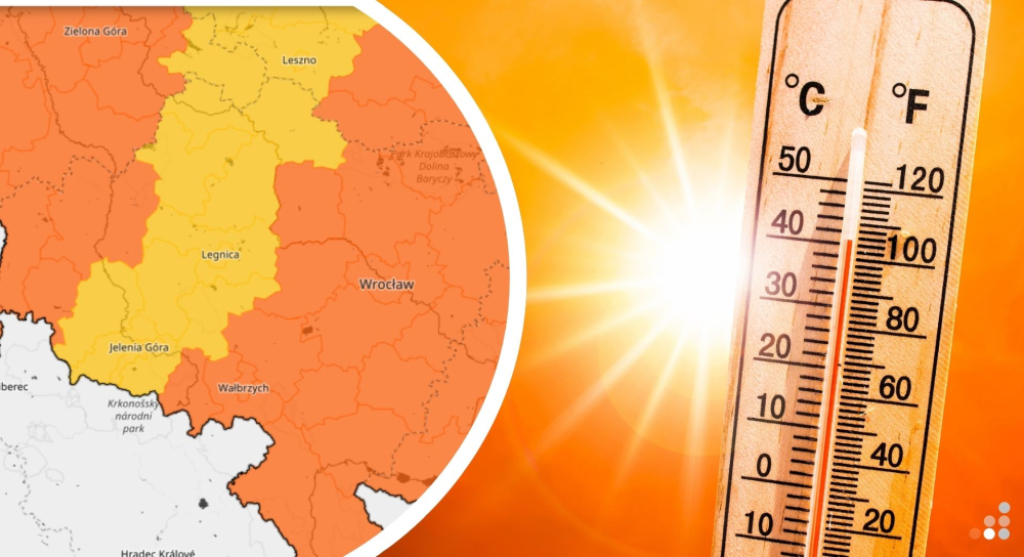 Nawet 35 stopni w cieniu! Fala upałów na Dolnym Śląsku. Żółte i pomarańczowe alerty - Fala upałów nadciągnęła nad Dolny Śląsk, fot. IMGW/canva