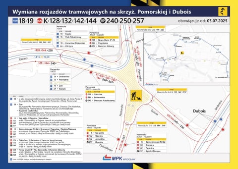 Startuje remont na skrzyżowaniu Pomorskiej i Dubois. Spore zmiany w komunikacji miejskiej - 0