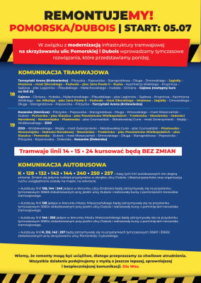 Startuje remont na skrzyżowaniu Pomorskiej i Dubois. Spore zmiany w komunikacji miejskiej - 1