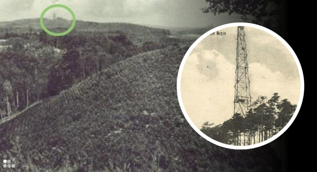 Czy nad Wzgórzami Dalkowskimi pojawi się ogromna wieża widokowa? Mieszkańcy chcą odbudowy konstrukcji sprzed 100 lat - Tak kiedyś wyglądała wieża widokowa, która królowała nad Wzgórzami Dalkowskimi. fot. Marcin Kopij i Fundacja na Rzecz Rodziny i Rewitalizacji Polskiej Wsi