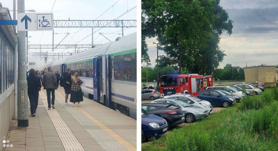 Pożar w pociągu relacji Wrocław-Gdynia. Ewakuowano 60 os&oacute;b, były duże utrudnienia