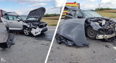 Wypadek na drodze krajowej numer 5. Trasa była zablokowana [ZDJĘCIA]