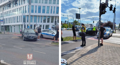 Zderzenie w centrum Wrocławia. Kierowcy stali w długich korkach [ZDJĘCIA]