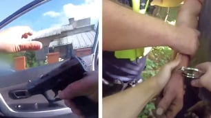 Szaleńczy rajd w powiecie oleśnickim, strzały i zdecydowane zatrzymanie. Zobaczcie wyjątkową interwencję