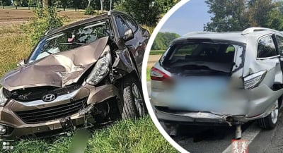 Poważny wypadek na dk 8. Zderzenie dw&oacute;ch pojazd&oacute;w osobowych, jedna osoba jest ranna