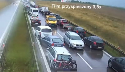 Jechali pod prąd korytarzem życia. "Konsekwencje zostaną wyciągnięte"