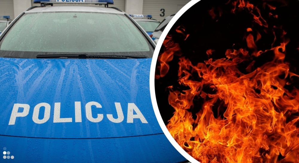 Dramatyczne zakończenie nocnego pościgu. Radiowóz doszczętnie spłonął, a złodziej uciekł policjantom - Dramatyczne zakończenie pościgu na Dolnym Śląsku.