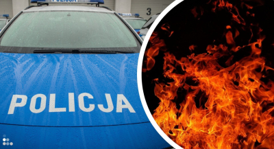 Dramatyczne zakończenie pościgu. Radiow&oacute;z doszczętnie spłonął, złodziej uciekł
