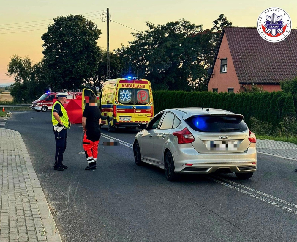 Dramat w gminie Oława. 27-latek jechał motocyklem bez kasku i uprawnień. Zginął w wypadku