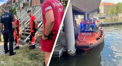 Mężczyzna zsunął się do Odry w centrum Wrocławia. Wcześniej spożywał alkohol