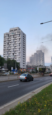 Pożar przy placu Grunwaldzkim we Wrocławiu! Jedna osoba trafiła do szpitala - 1