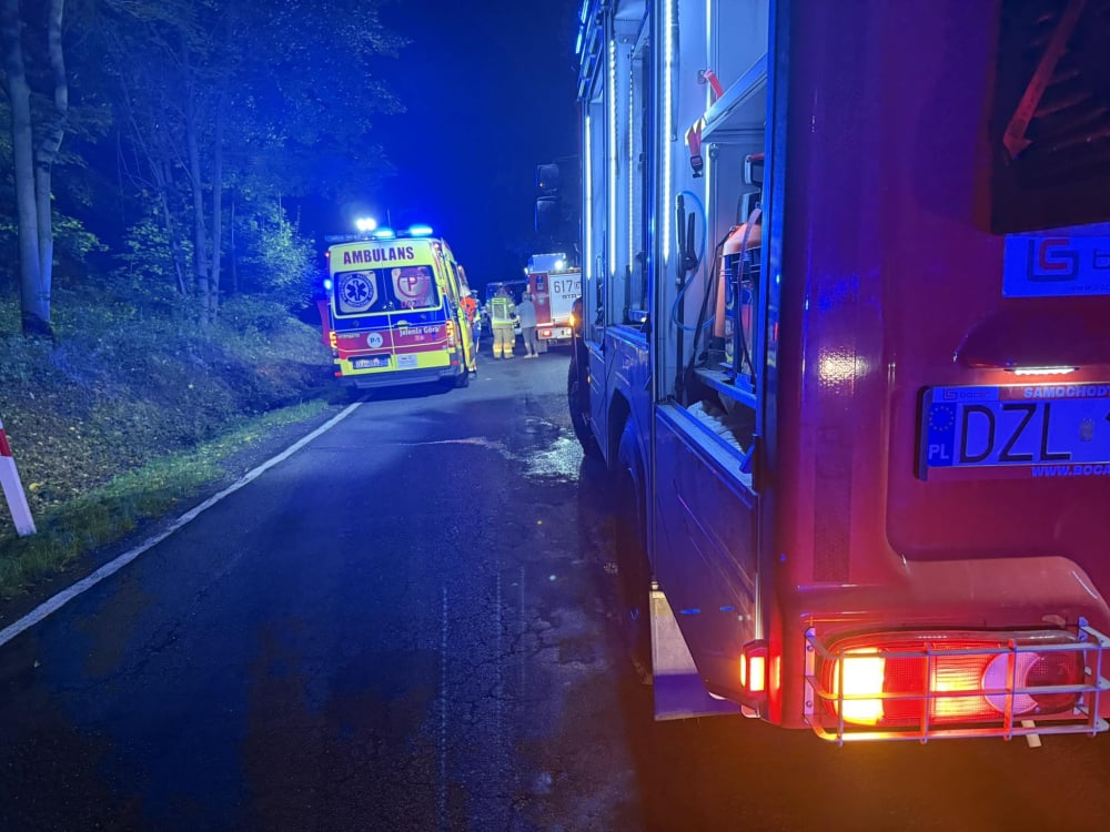 Śmiertelny wypadek na Dolnym Śląsku. Motocyklista potrącił pieszego idącego poboczem - Śmiertelny wypadek na Dolnym Śląsku.