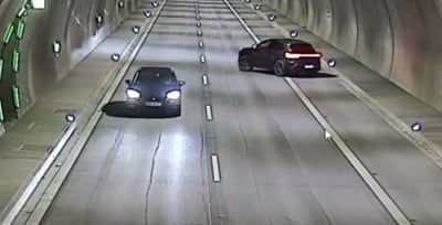 Co oni myśleli? Dw&oacute;ch kierowc&oacute;w zawr&oacute;ciło w tunelu na drodze ekspresowej S3! [WIDEO]