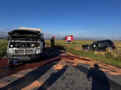 Poważny wypadek na Dolnym Śląsku. Jedna osoba ranna, droga zablokowana
