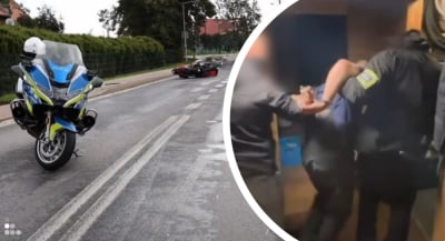 Potrącił motocyklistę, zostawił go w ciężkim stanie i uciekł. Policjanci dopadli 37-latka