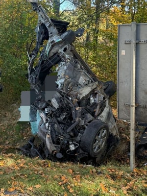 Śmiertelny wypadek na Dolnym Śląsku. Z samochodu niewiele zostało [ZDJĘCIA] - 6