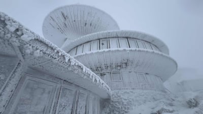 To nie biegun p&oacute;łnocny, to Dolny Śląsk! Tak wygląda Śnieżka pod koniec października