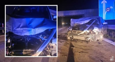 Poważny wypadek na autostradzie A4. 28-latek zasnął podczas jazdy