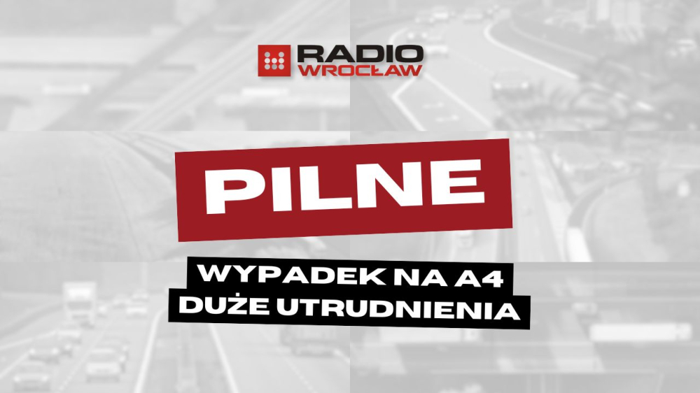 Wypadek na autostradzie A4. Pojazd wpadł do rowu, kierowca miał blisko 2 promile alkoholu we krwi - Wypadek na autostradzie A4. pojazd typu BUS wpadł do rowu, lądował helikopter LPR.