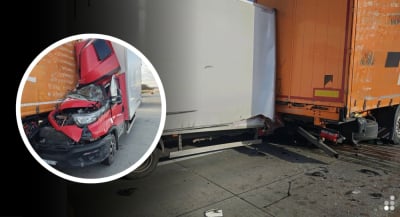 Utrudnienia po zderzeniach na A4 i AOW. "Kierowca może m&oacute;wić o ogromnym szczęściu"