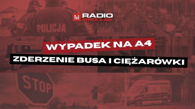 Poważny wypadek na A4. Zderzenie trzech aut i busa z ciężar&oacute;wką, śmigłowiec LPR w akcji