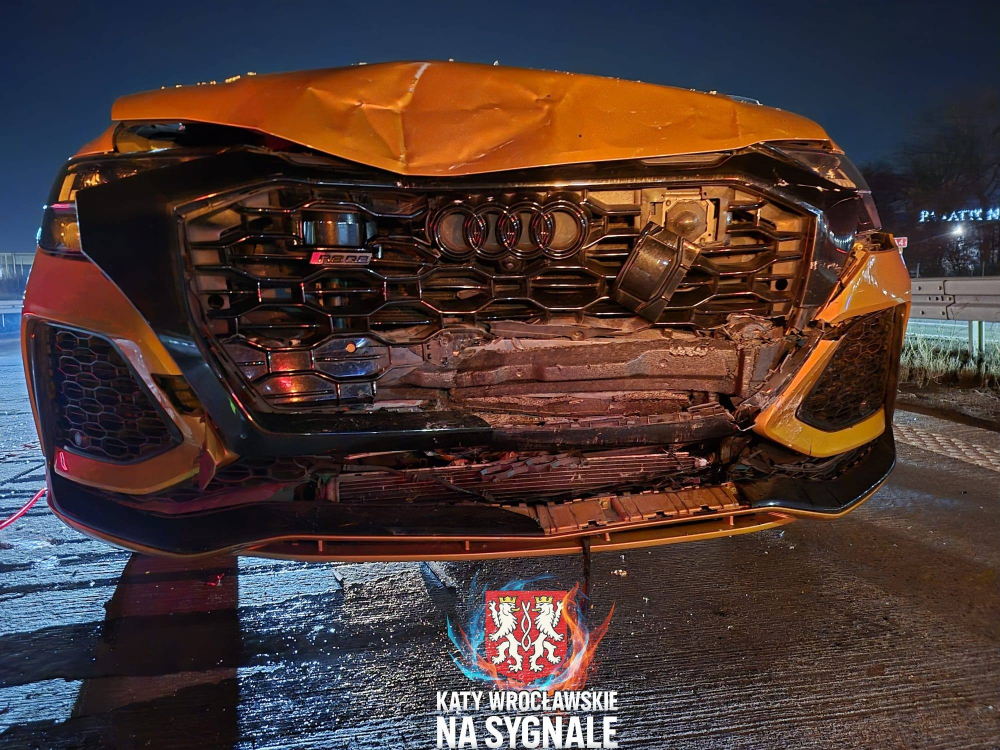 Uwaga kierowcy! Kolizja trzech pojazdów na autostradzie A4 - Utrudnienia na drodze w kierunku Zgorzelca.