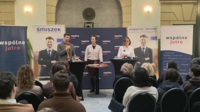 Śmiszek i Biejat w "teleturnieju". Spotkanie polityk&oacute;w we Wrocławiu