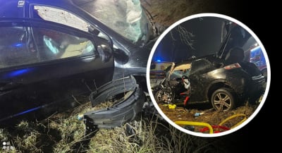 Nocny wypadek na DK 8 w Jordanowie Śląskim. Jedna osoba została poszkodowana