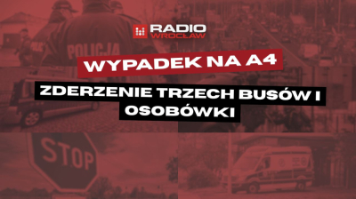 Zderzenie trzech bus&oacute;w i osob&oacute;wki na autostradzie. Ogromne korki w kierunku Wrocławia