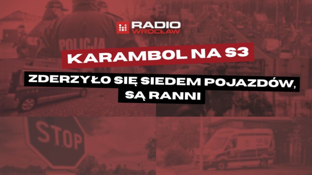 Karambol na S3 pod Głogowem. Zderzyło się siedem pojazdów, są ranni - Karambol na S3 pod Głogowem. Zderzyło się siedem pojazdów, są ranni